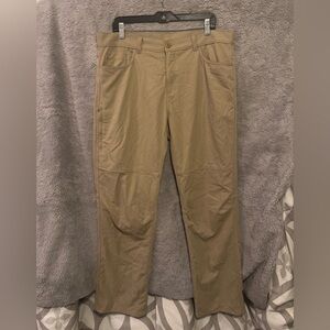 Eddie Bauer Pants Mens 36 x 33 Travex Nylon Khaki Tan Hiking Outdoor Chino